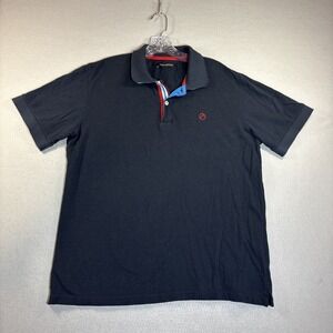 Hammer Made Men Blue Short Sleeve Polo Shirt Medium Performance Athleisure Rugby